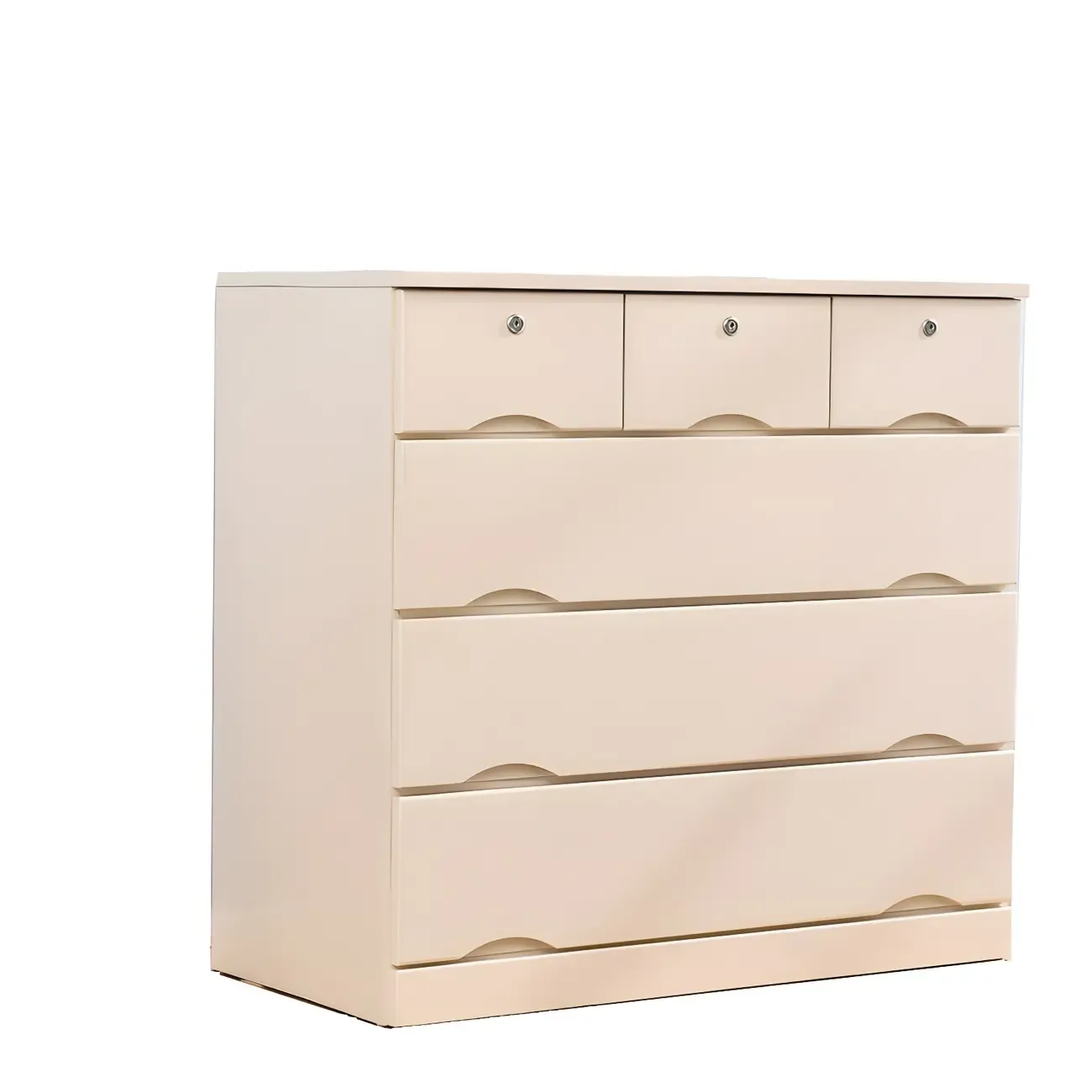 Stylish White Wooden Dressers with Soft Close Drawers