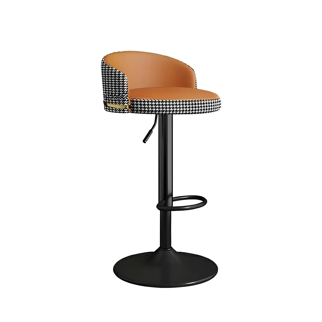 24 Inch Faux Leather Bar Stool Height Adjustable Modern