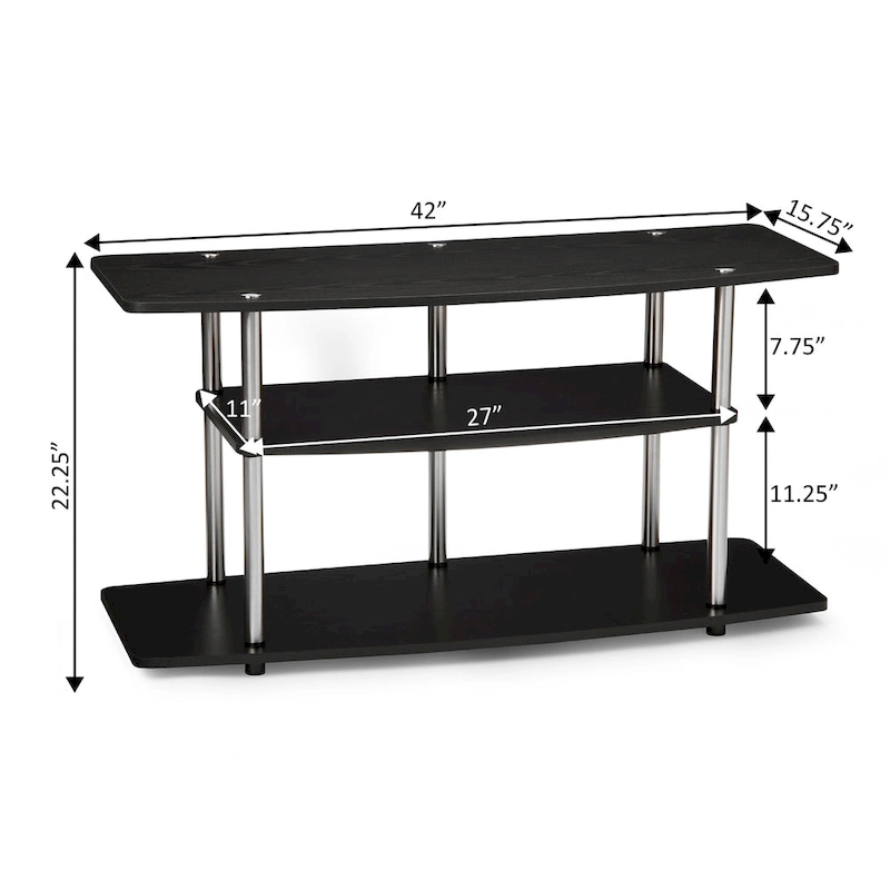 Convenience Concepts Designs2Go No Tools 3 Tier Wide TV Stand