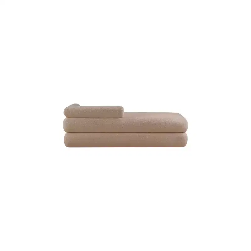 Meridian Furniture,Kennedy Faux Shearling Teddy Fabric Bench