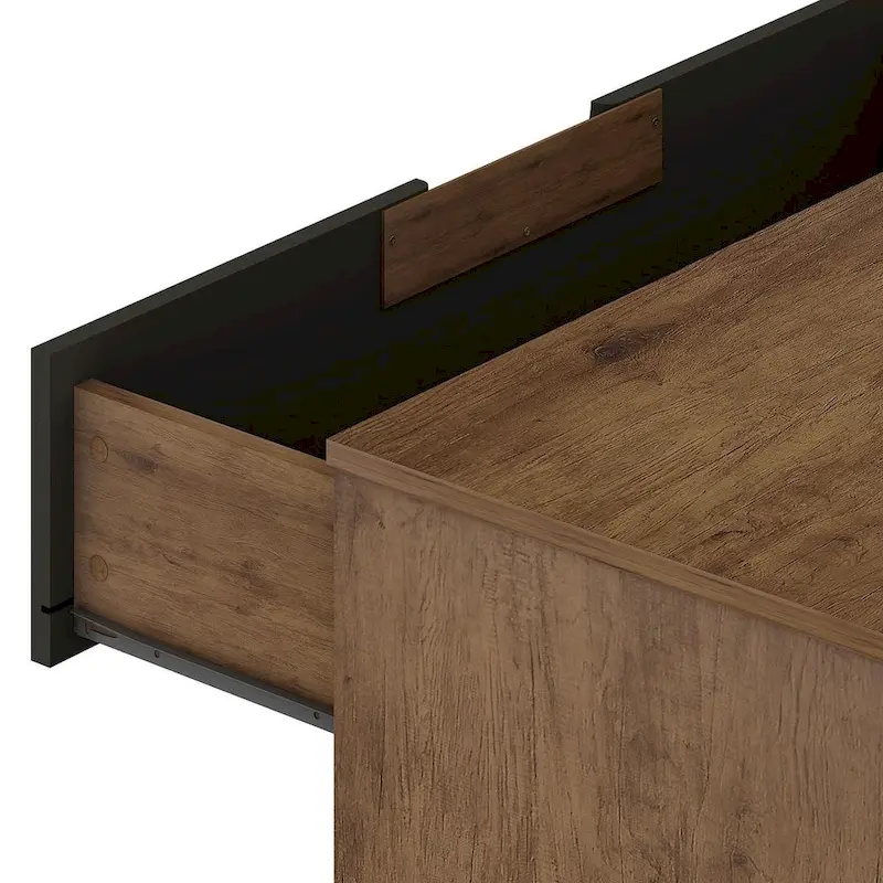 6-Drawer Double Low Dresser with Metal Legs