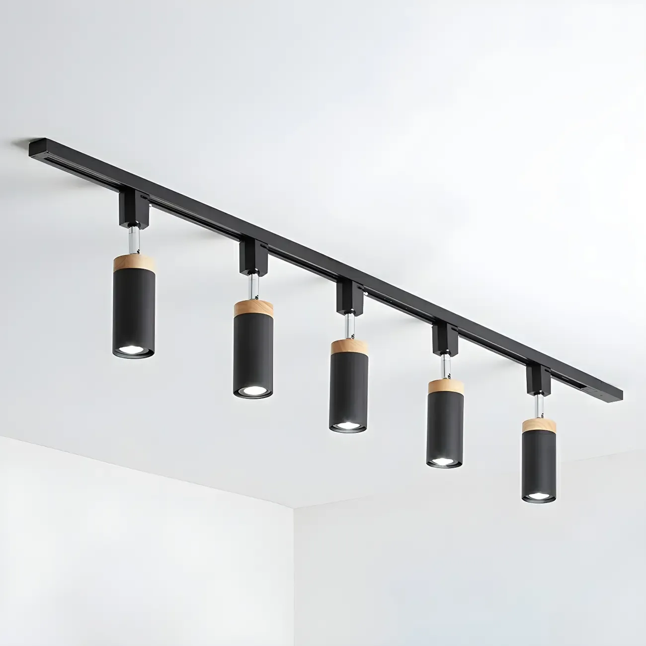 4-Light Metal Modern LED Track Lighting Fixture Adjustable Head