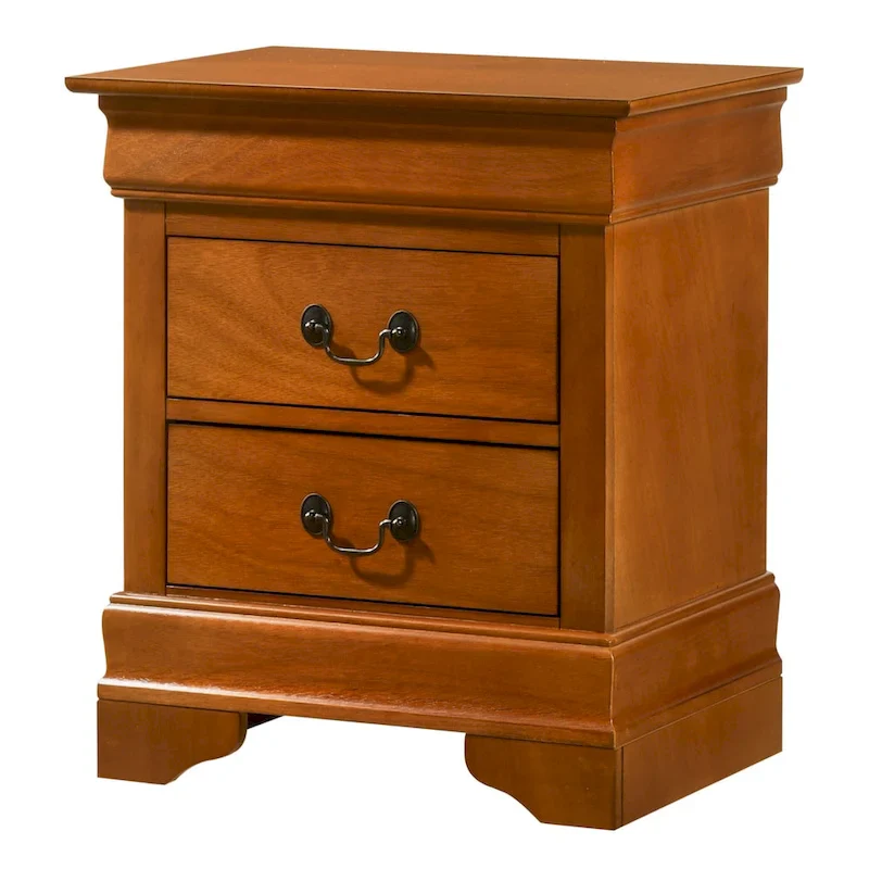 Louis Phillipe Traditional 2-drawer Wood Nightstand