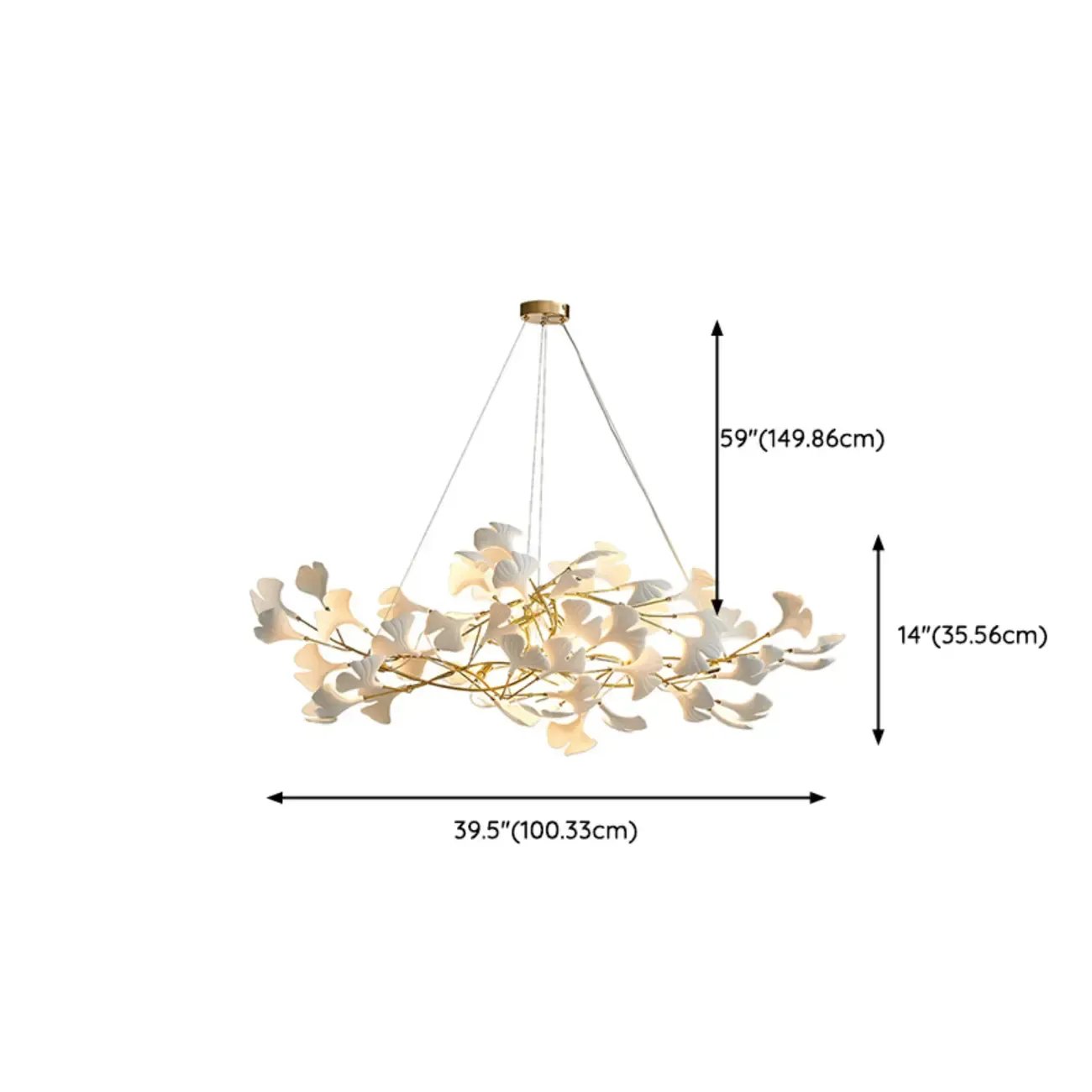 Irregular Gold 6-Light Ceramic Island Pendant Light