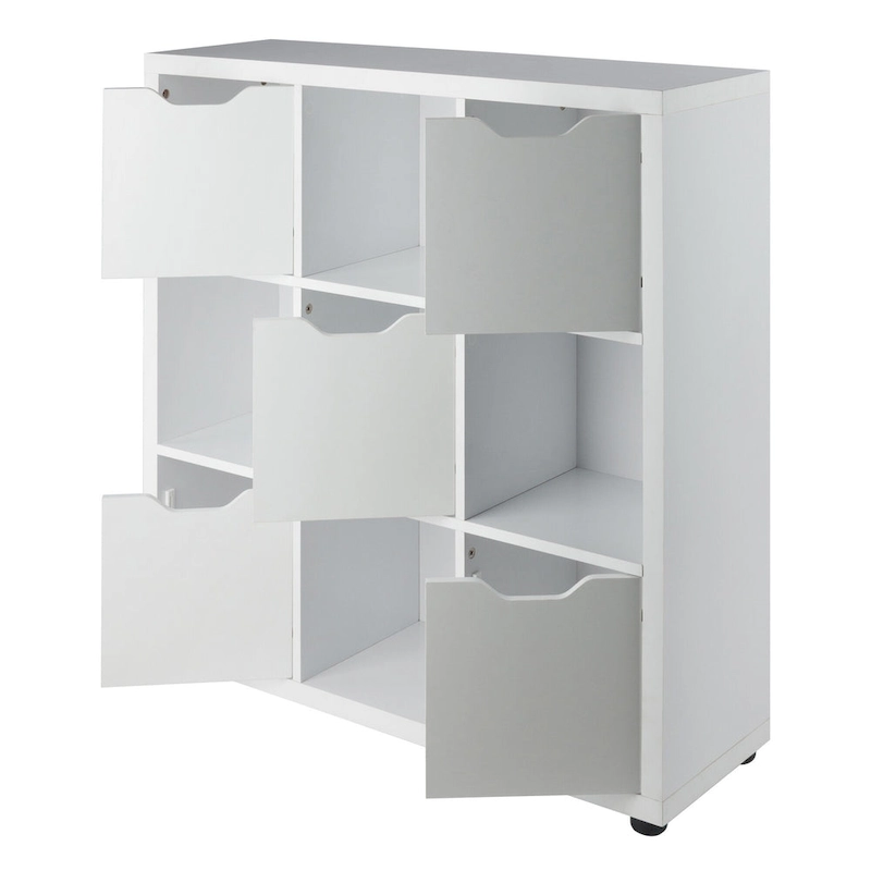 3-Tier Wooden Storage Cabinet - 37.5  - White