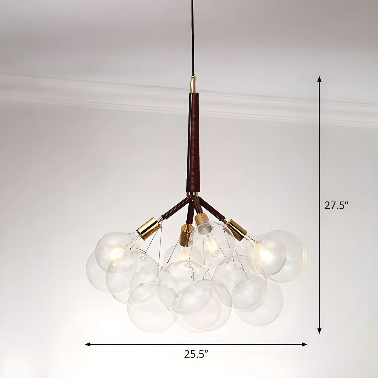 Modern Clear Bubble Glass Sphere Chandelier
