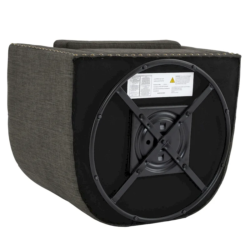 Nailhead Trim Upholstered Swivel Accent Chairs Set of 2