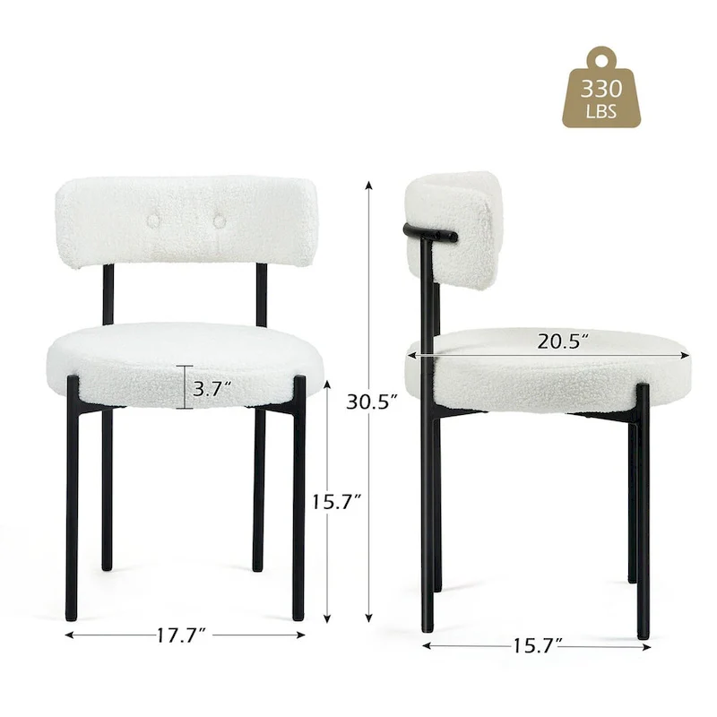 AVAWING Dining Chairs Mid-Century Modern Kitchen Chairs Set of 2