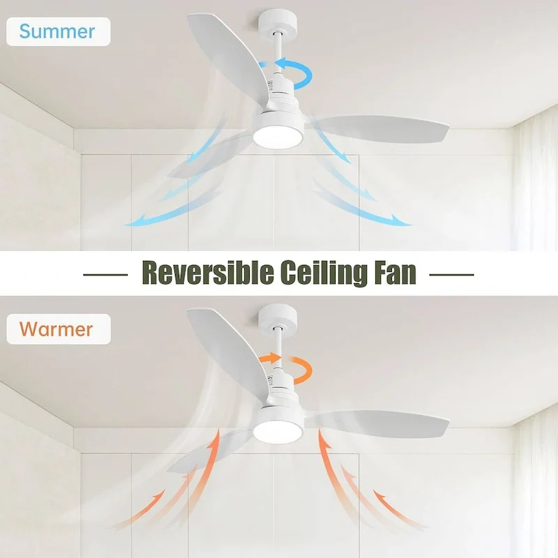 52  Low Profile Ceiling Fan with Light and Remote Control