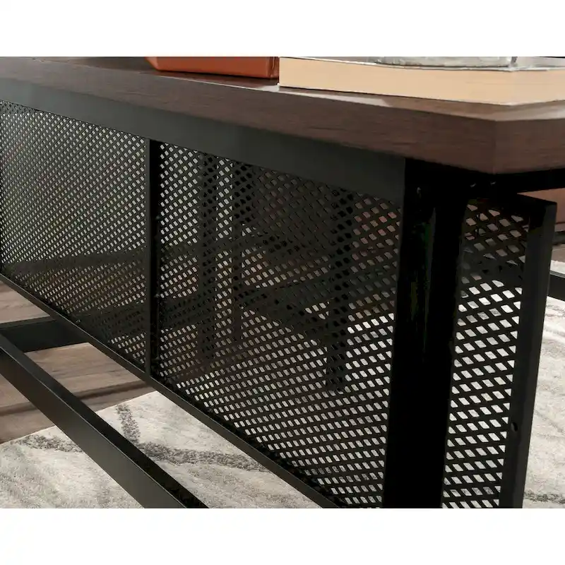 L-Shaped Desk with Drawers and File Storage