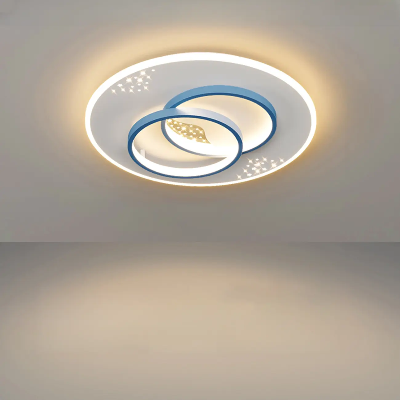 3-Light Flush Mount Ceiling Light with Dimmable & Remote