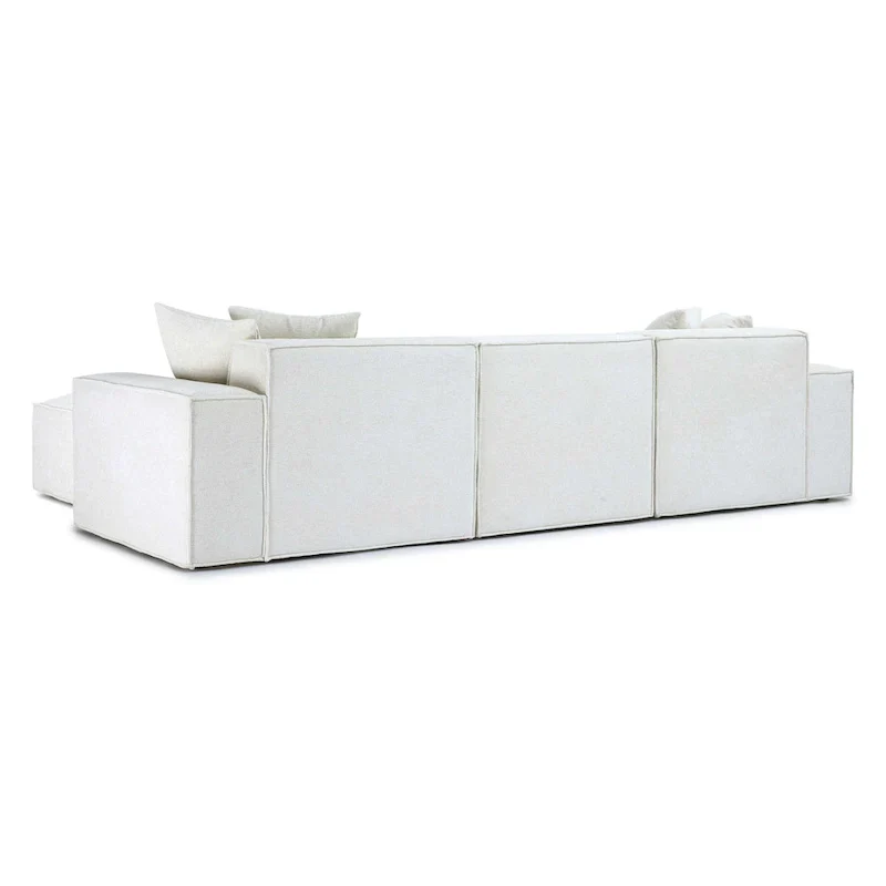 Mindy Chenille Basketweave Modular Sectional - 115.3W x 70D x 28.2H