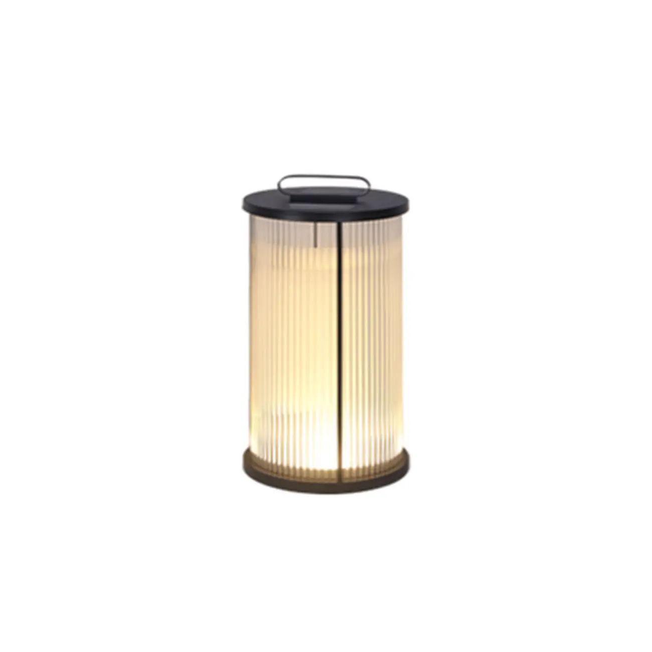 Vertical Grain Clear Glass Cylinder Post Cap Light