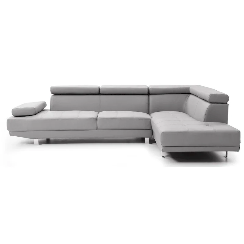 Riveredge 109 in. W 2-piece Faux Leather L Shape Sectional Sofa - 76 L x 109 W x 28 H