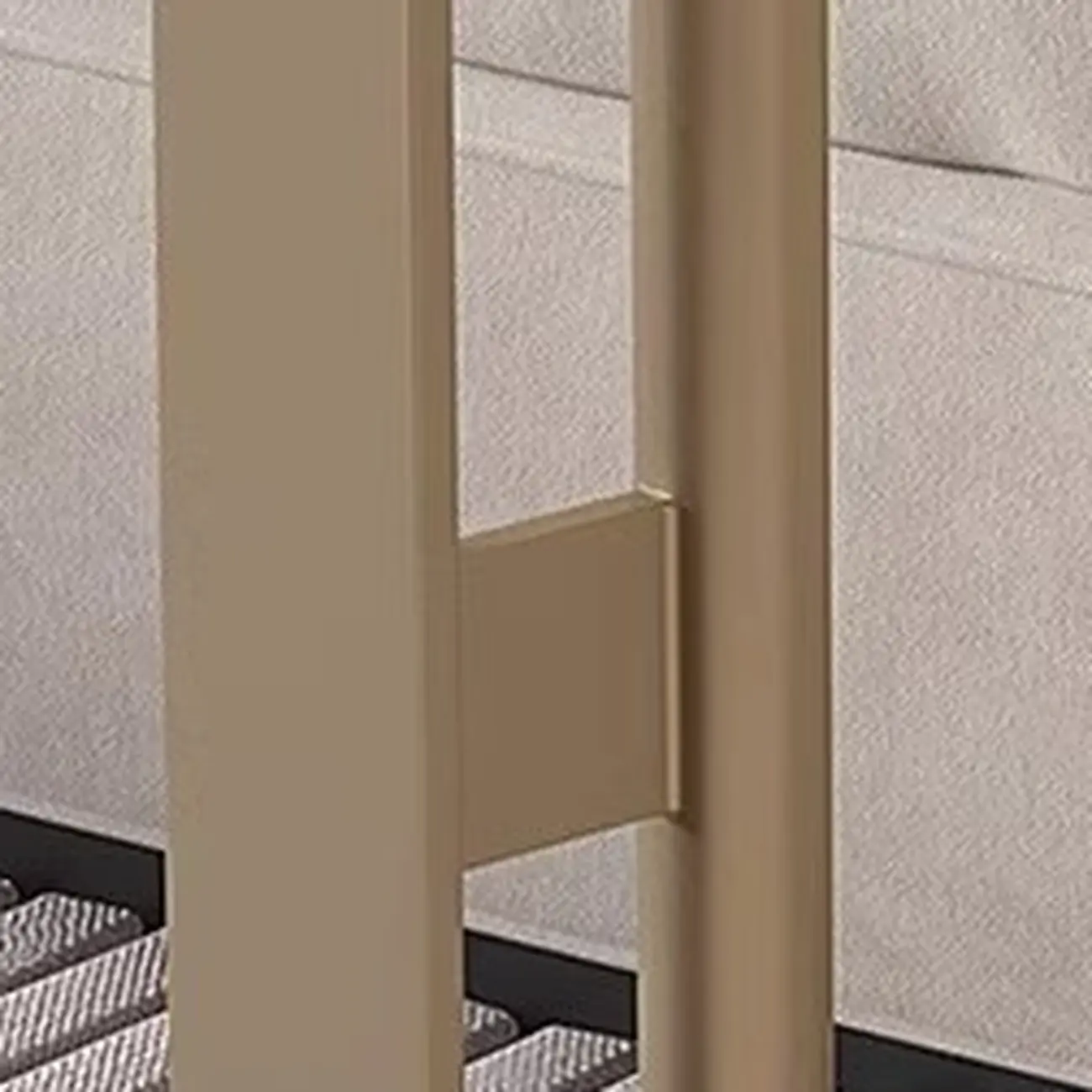 Modern C Shaped Round Sintered Stone Top Steel End Table