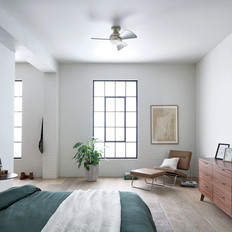 Kichler Lighting Sola Collection 34-inch Brushed Nickel LED Ceiling Fan