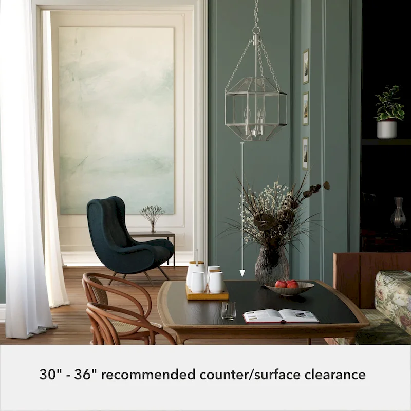 Hunter 15  Indria 3-Light Pendant - Dining Room, Island, Entry - Industrial, Transitional, Geometric