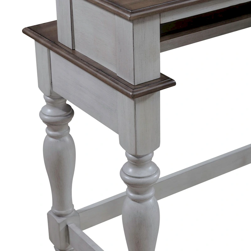 Ocean Isle Antique White 4-Piece Console Table Set