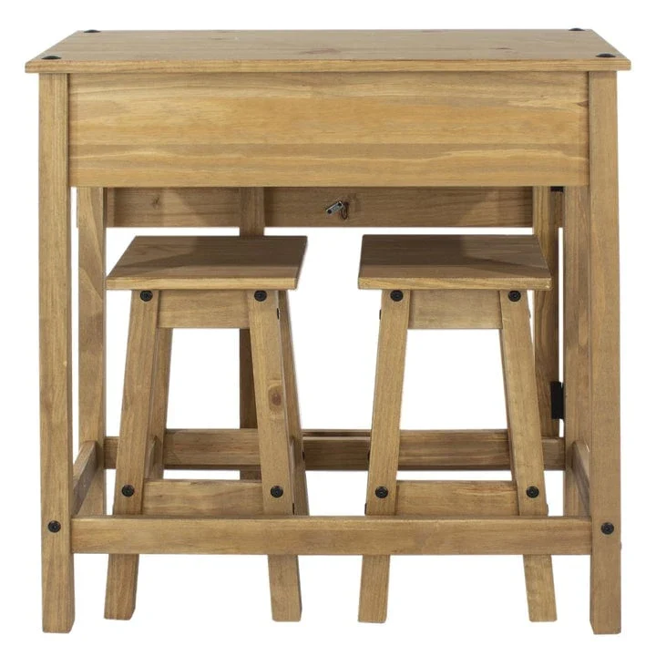 Solid Pine Drop Leaf Table 3-piece Dining Set