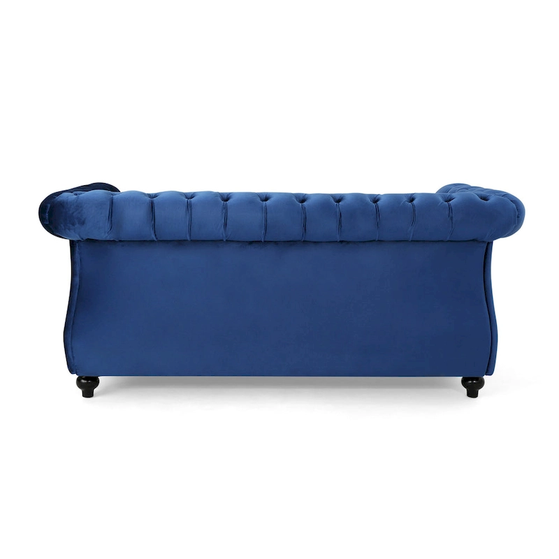 Somerville Upholstered Chesterfield Nailhead Loveseat by Christopher Knight Home