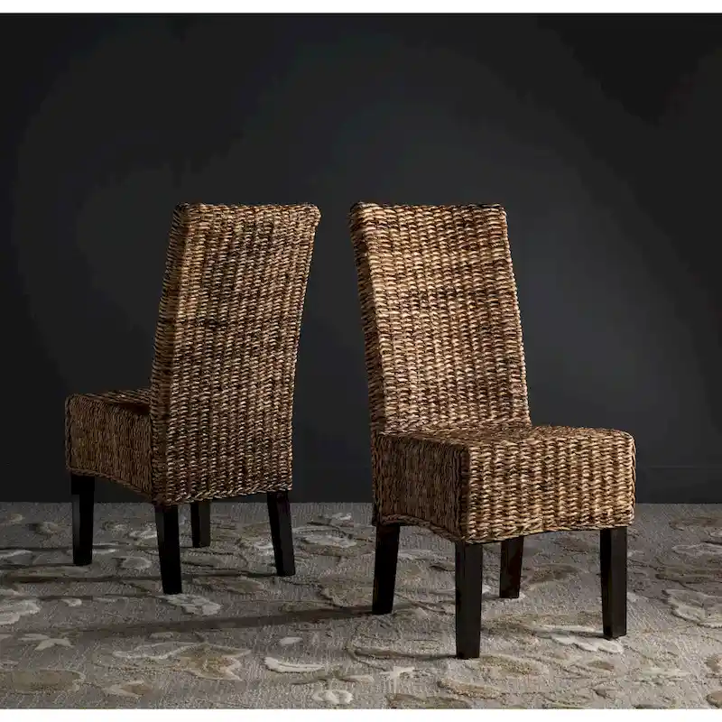 SAFAVIEH Meline Natural Dining Chair (Set of 2) - 17.3 x 24 x 38.5 - 17Wx24Dx39H
