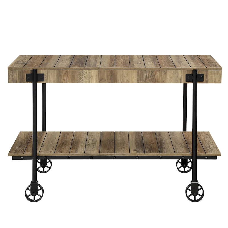 Hyssop Farmhouse 47-inch Metal 1-Shelf Console Table by Furniture of America