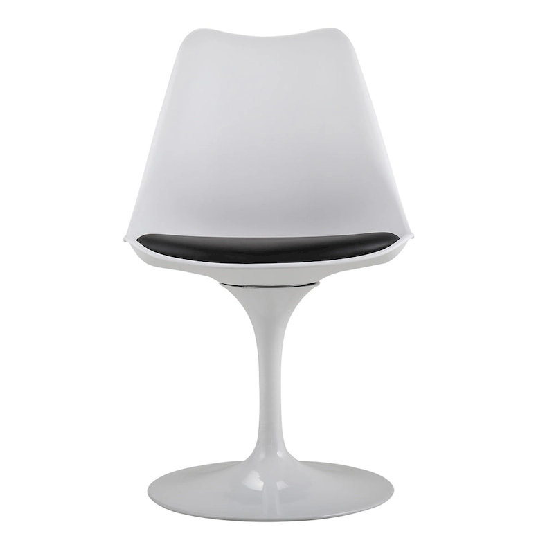 Swivel Tulip Side Chair,Dining Chair with Cushioned Seat and Curved Backrest