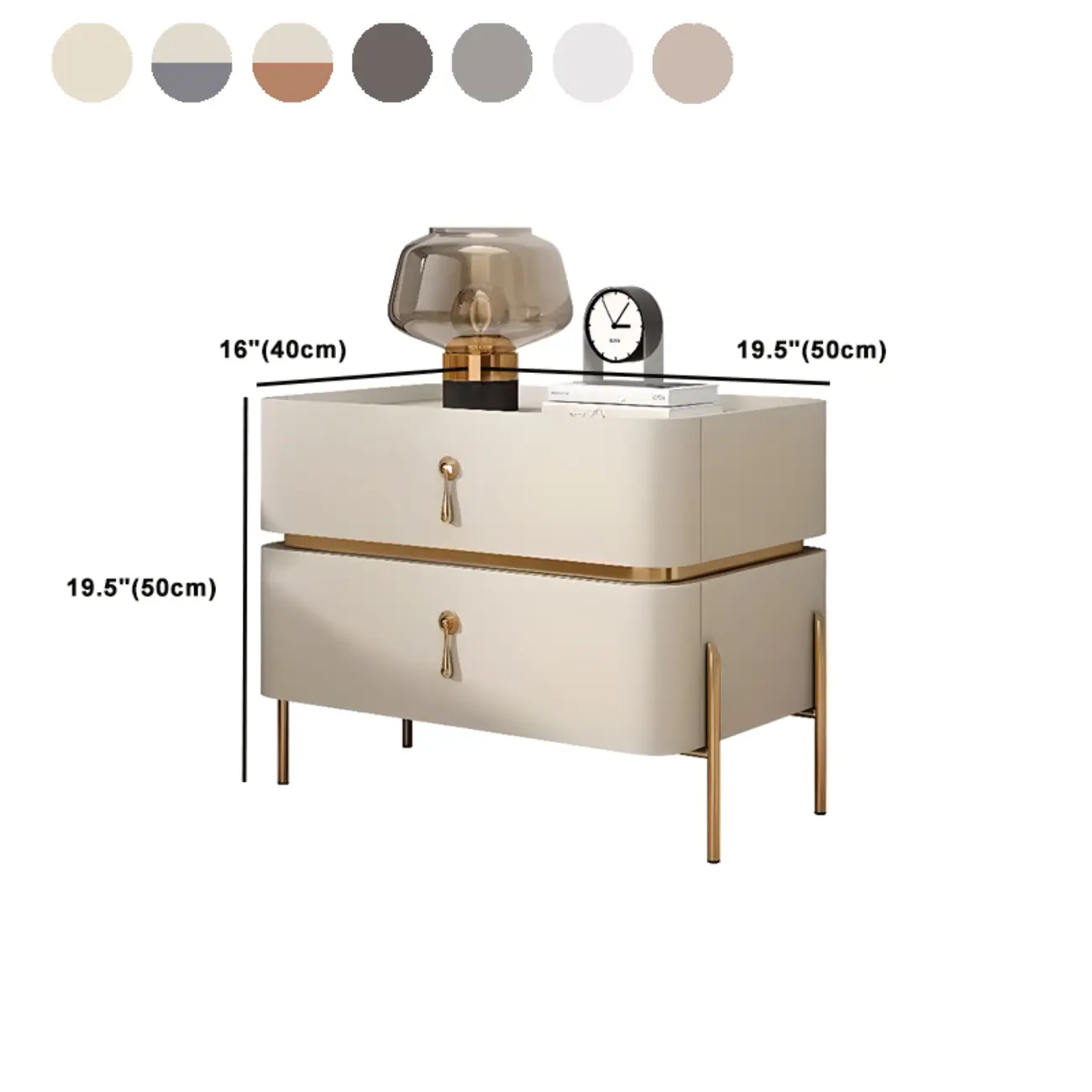 Modern Bedside Table with Sintered Stone Top