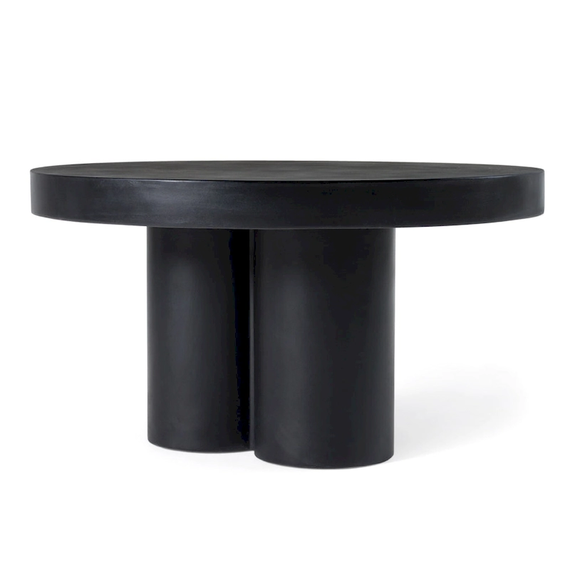 Modrest Bruni Modern Black Concrete Coffee Table