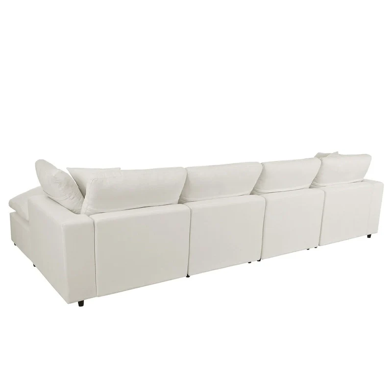 Merax Modern Large U-Shape Sectional Sofa, 2 Large Chaise with Removable Ottomans