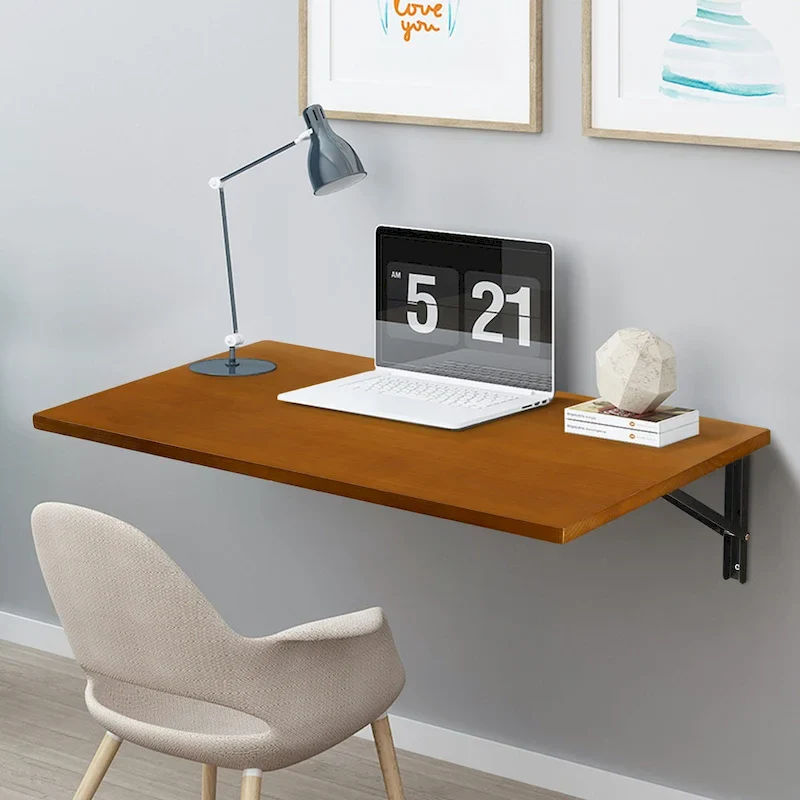 Multifunctional Wall Mounted Folding Desk Wooden Shelf & Workbench