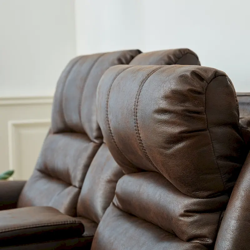 Power Sofa Loveseat Recliner Adjustable Headrest High Back Nailhead