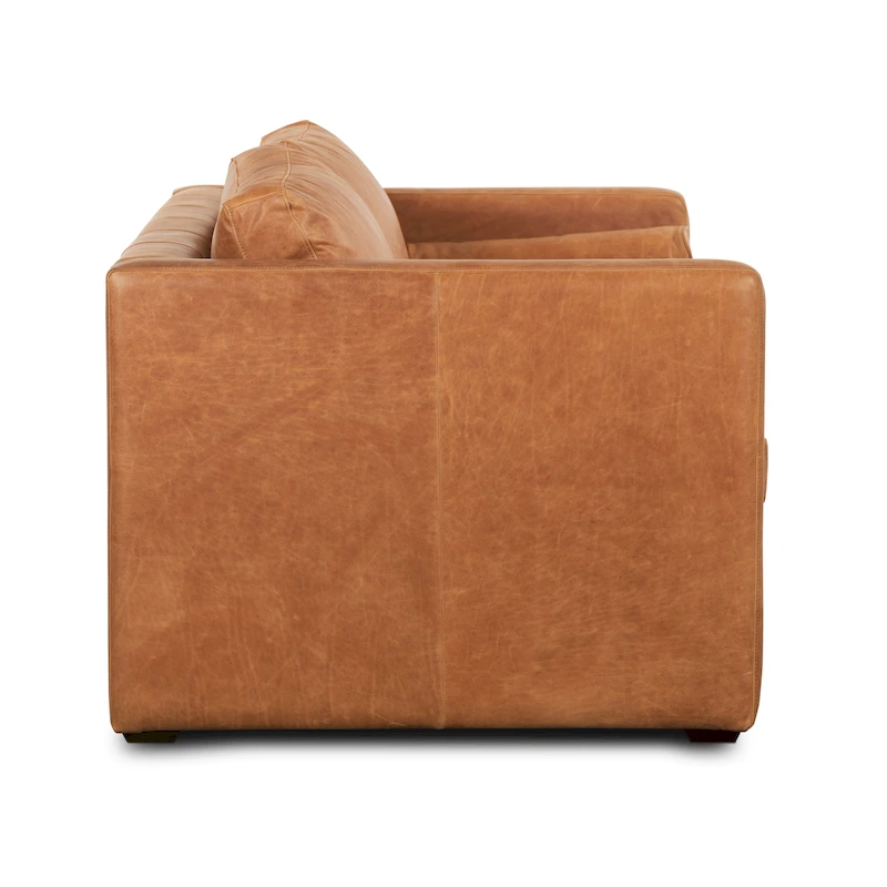 Poly & Bark Napa 82 Leather Pull-Out Convertible Sleeper Sofa - Full Grain Genuine Italian Leather