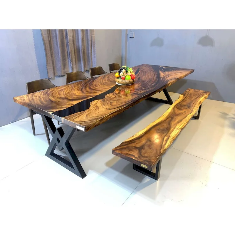 Sundaland 118  Large Slap Live Edge Dining Table