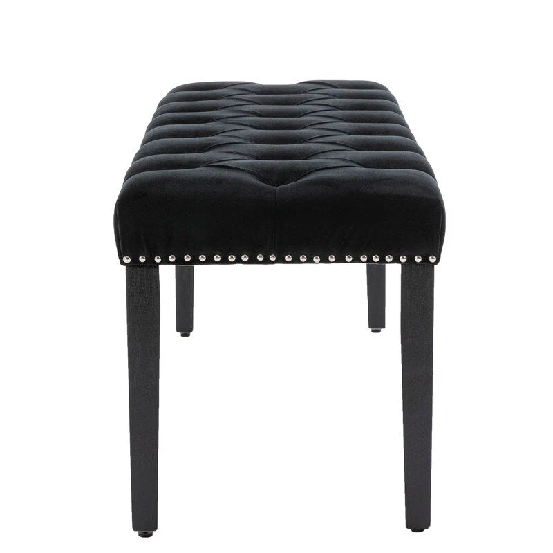 45.28L Velvet Upholstered Tufted Bench Ottoman