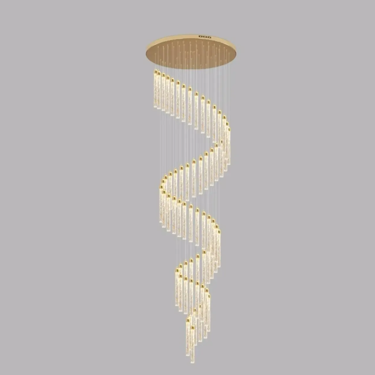Modern Spiral Crystal Gold LED Chandelier Pendant Light