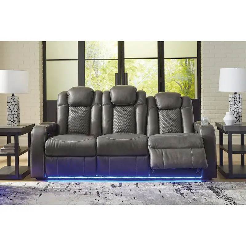 Signature Design by Ashley Fyne-Dyme Power Reclining Sofa - 85 W x 43 D x 43 H