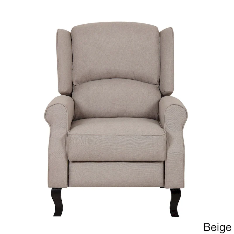 Modern Wingback Linen Fabric Accent Recliner Chair