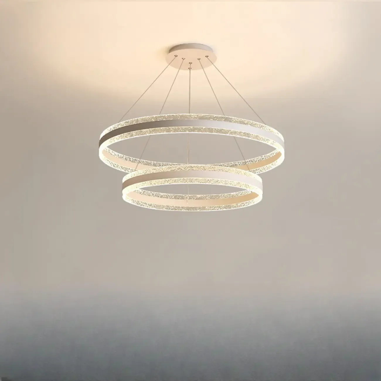 Modern LED Gold Circular Metal Chandelier
