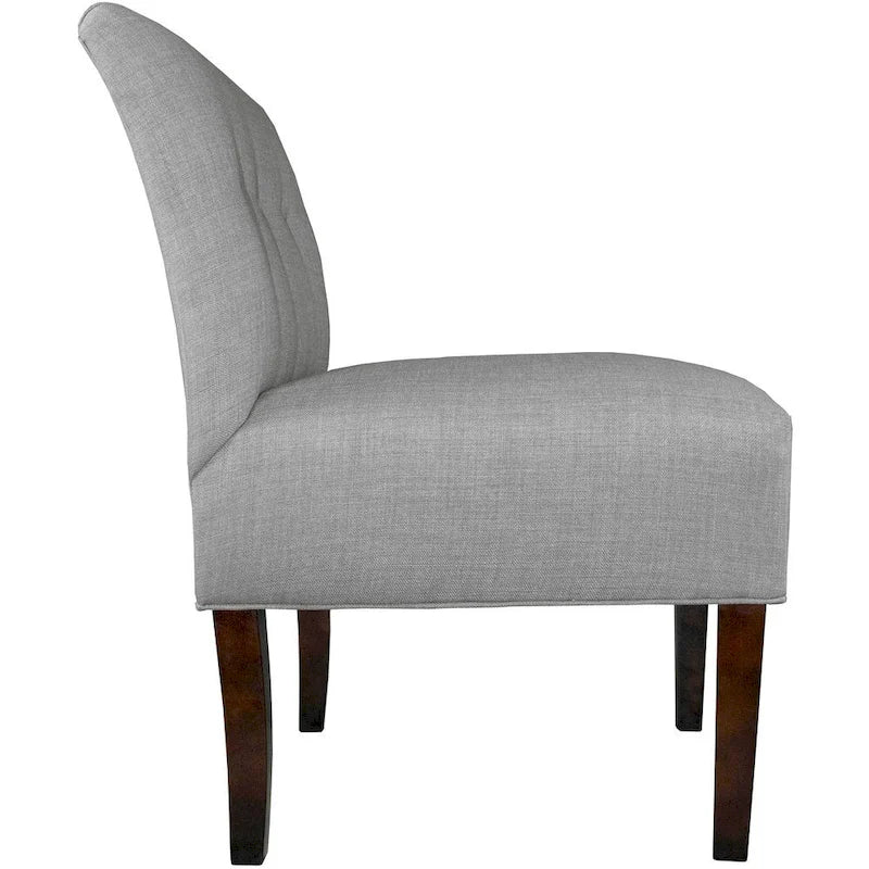 Button Tufted Ikat Accent Chair