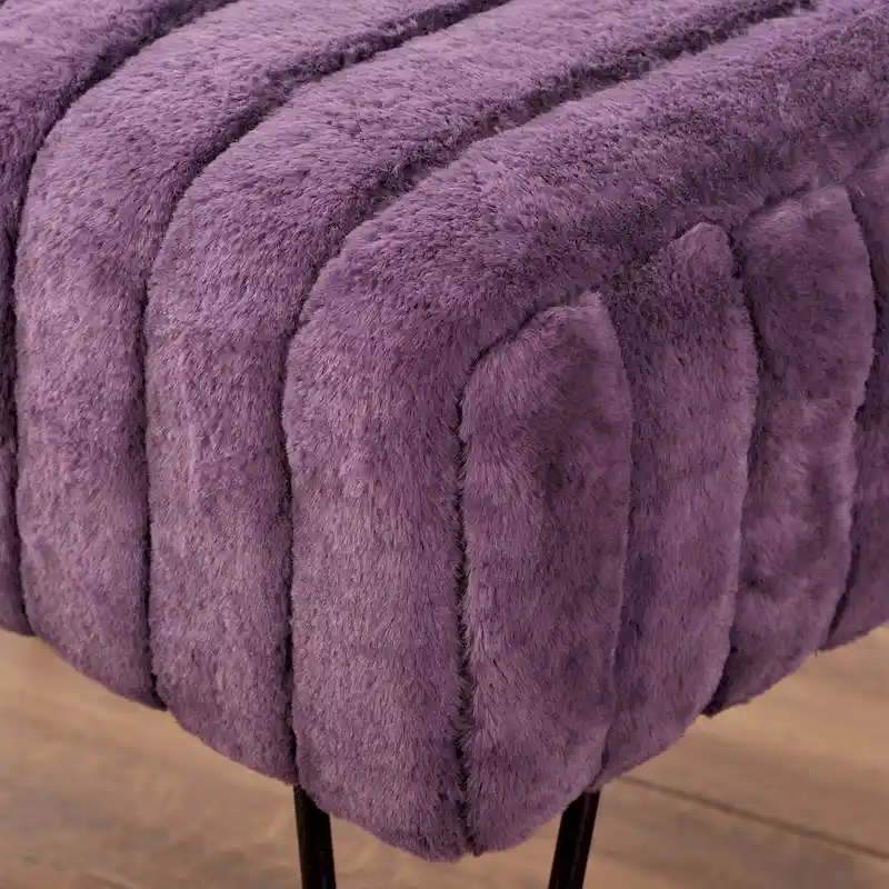 Serenta SuperMink Fauxfur Ottoman Bench