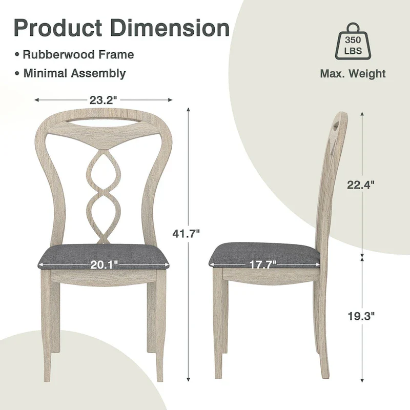 Solid Wood Dining Chair – Kitchen Side Chair