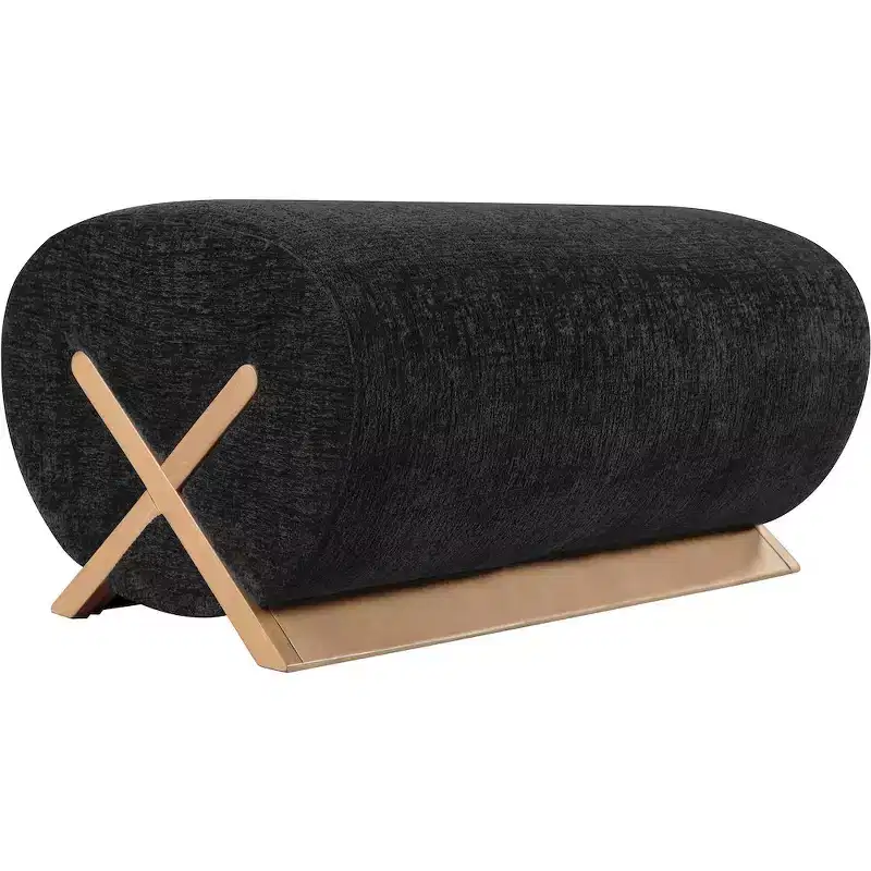 Meridian Furniture Akira Fabric Upholstered Ottoman