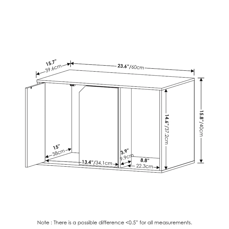 Furinno Peli Small Litter Box Enclosure