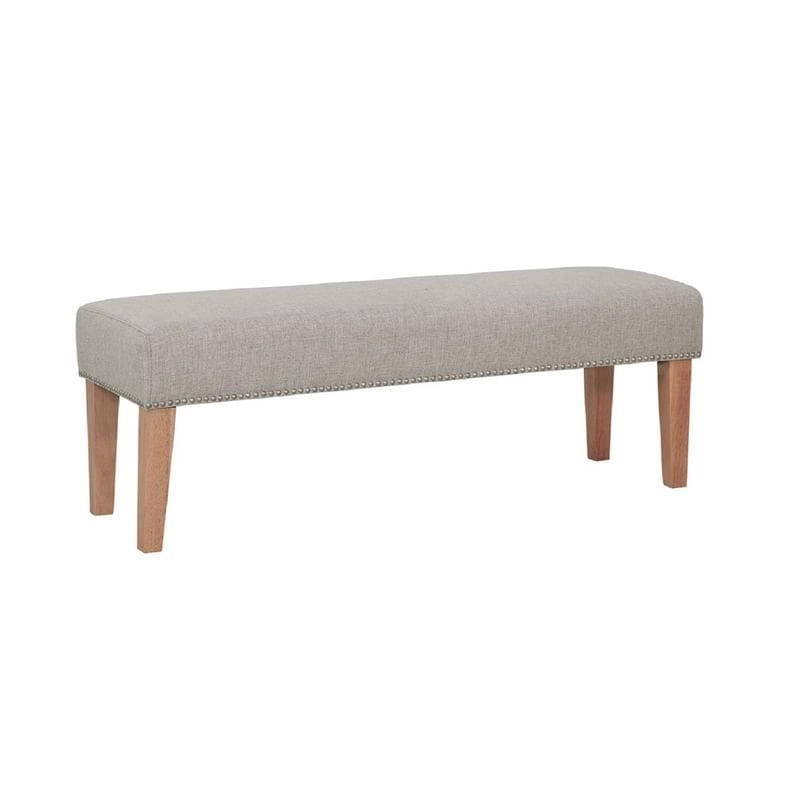 Grafton Home Miley Upholstered Accent Bench w/ Nailhead Trim