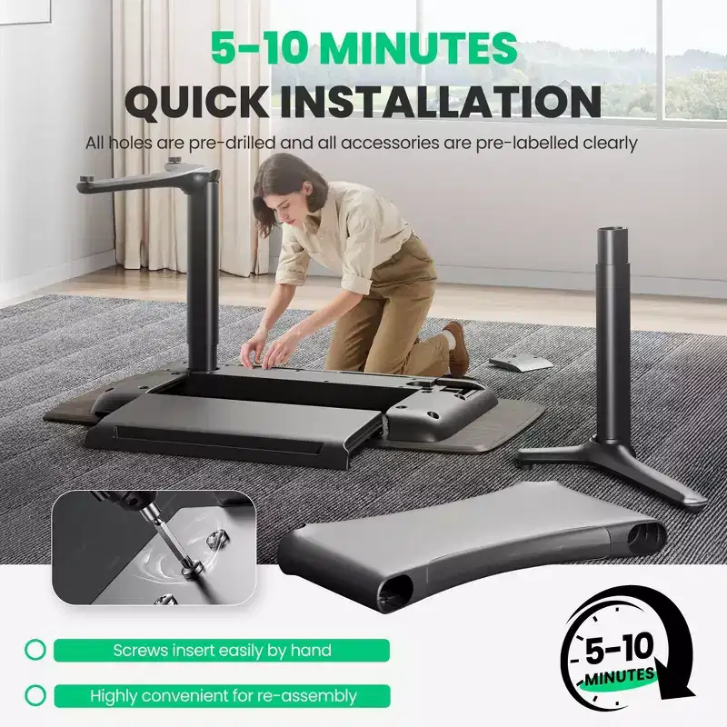LumiDesk All in 1 Electric Height Adjustable Desk  Smart, Modular & Ergonomic