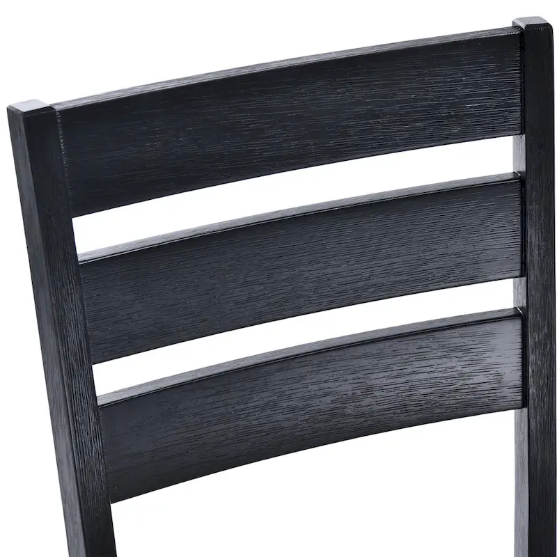 Slat Back Wood Dining Chairs Set of 4