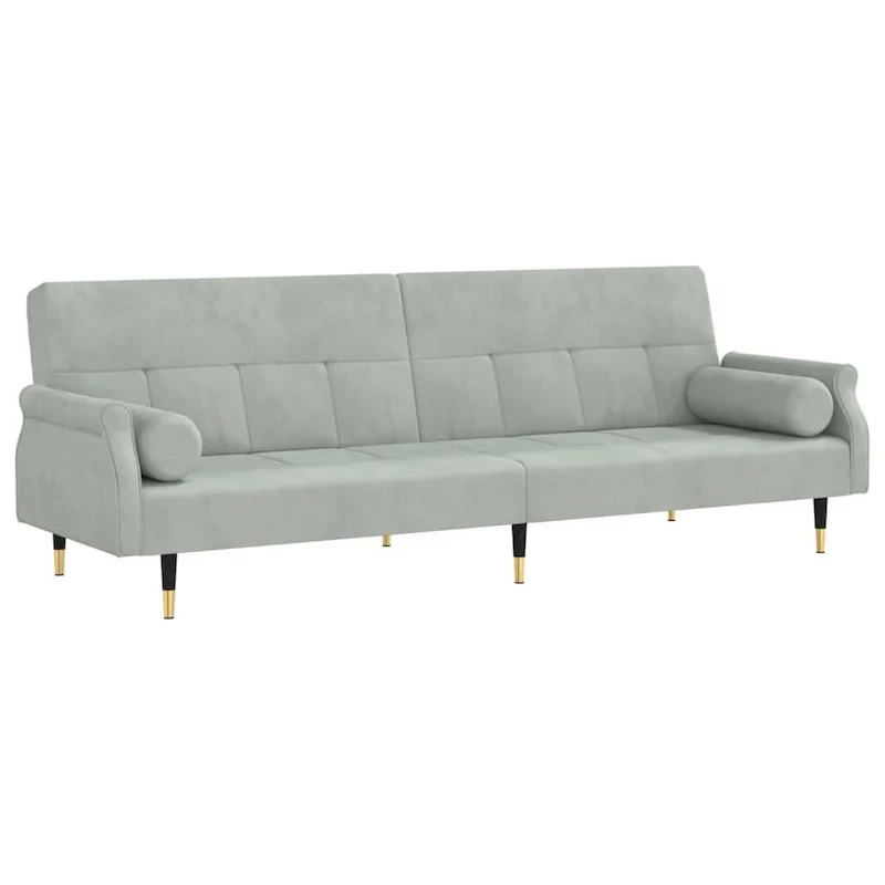Velvet Sofa Bed Loveseat with Cushions – 85 x 35 x 27.6