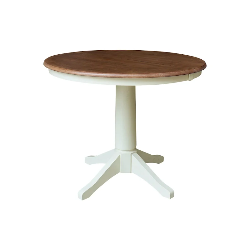 36 Round Extension Dining Table with X-Back Chairs