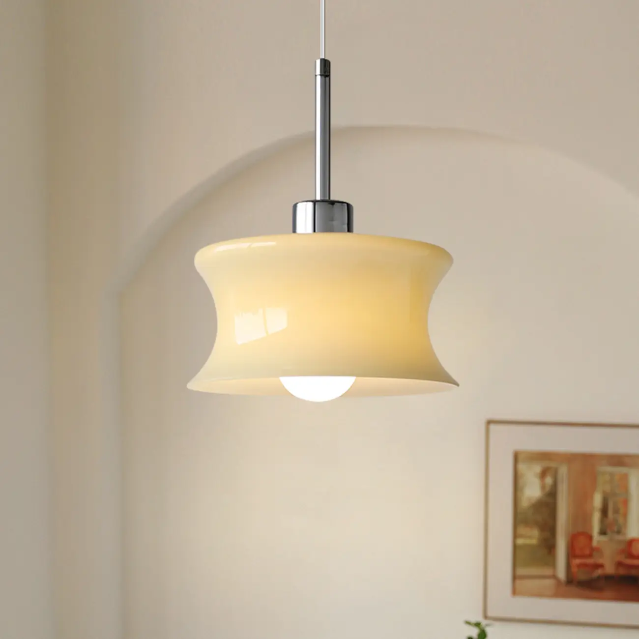 Modern Globe Glass Kitchen Pendant Lighting Height Adjustable